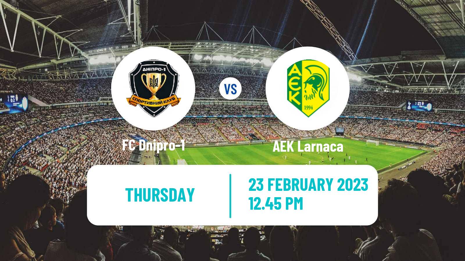 Soccer UEFA Europa Conference League Dnipro-1 - AEK Larnaca