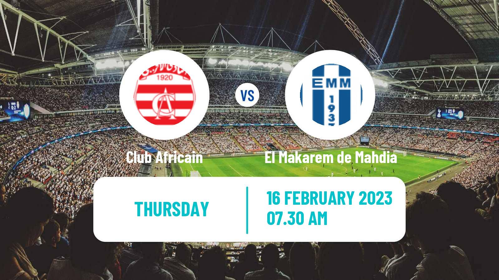 Soccer Tunisian Cup Club Africain - El Makarem de Mahdia