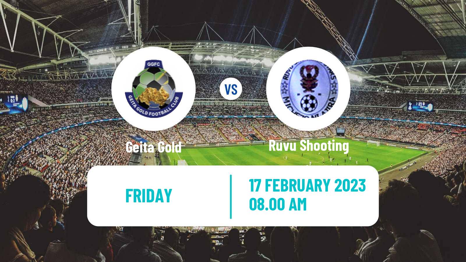 Soccer Tanzanian Premier League Geita Gold - Ruvu Shooting