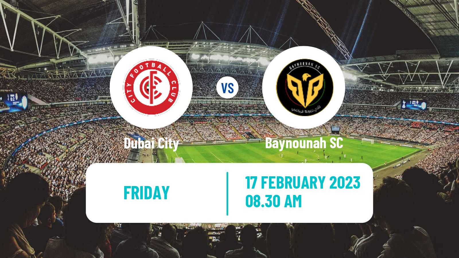 Soccer UAE Division 1 Dubai City - Baynounah