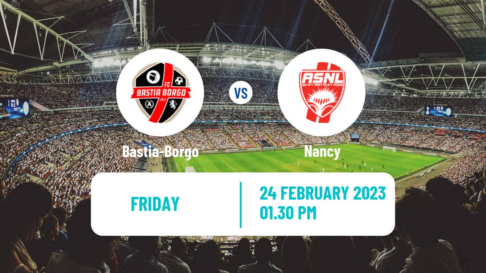 Soccer French National League Bastia-Borgo - Nancy