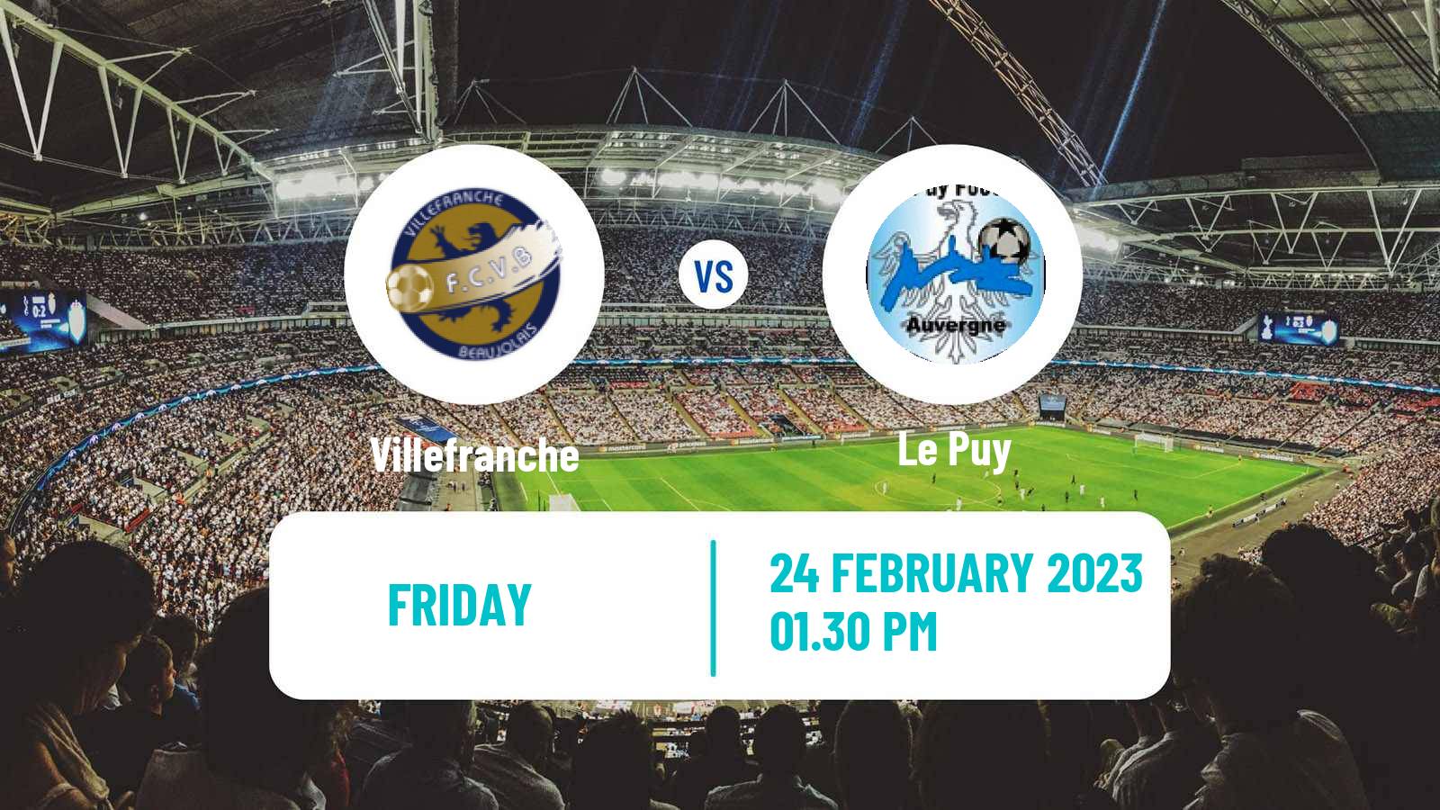 Soccer French National League Villefranche - Le Puy