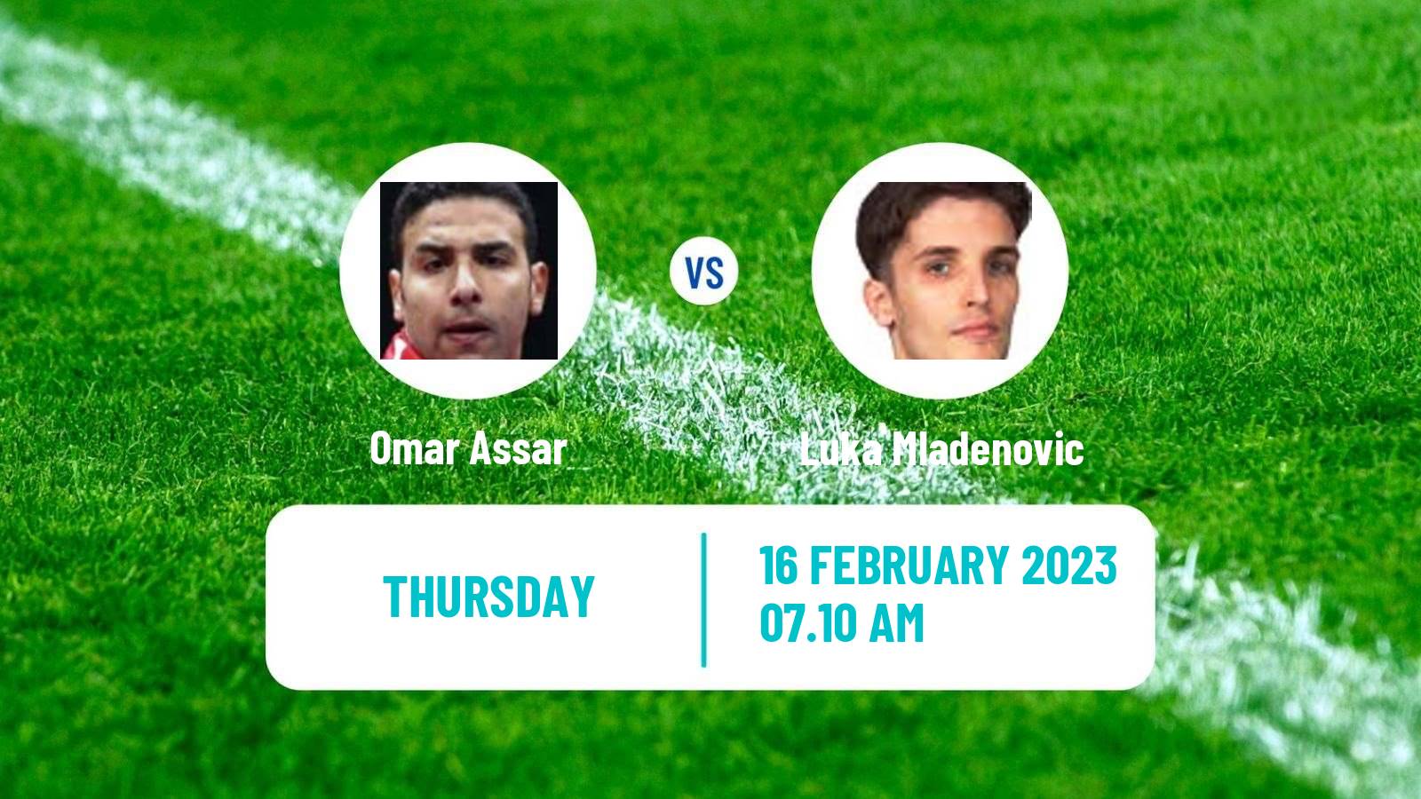 Table tennis Table Tennis Omar Assar - Luka Mladenovic