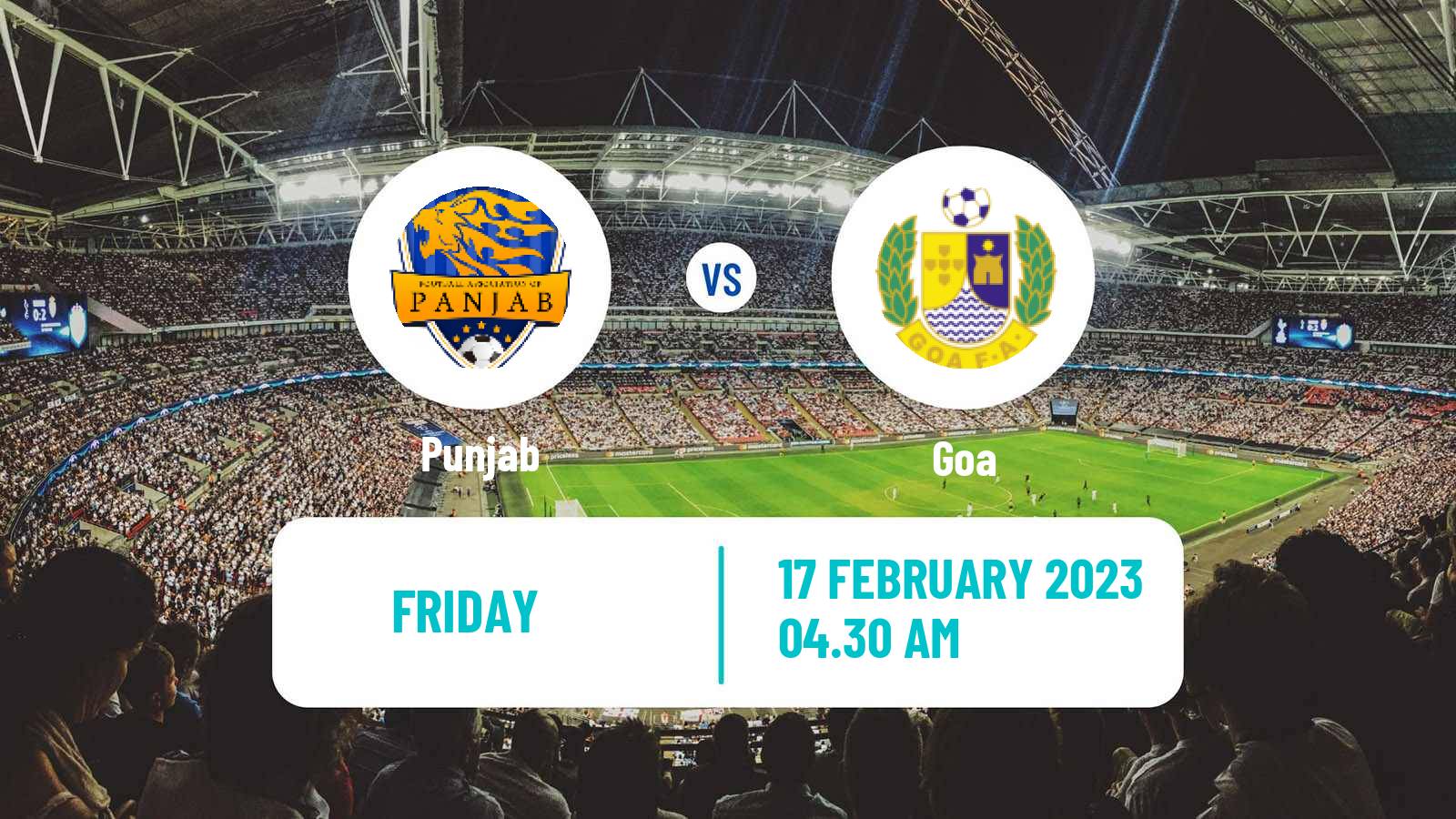 Soccer Indian Santosh Trophy Punjab - Goa