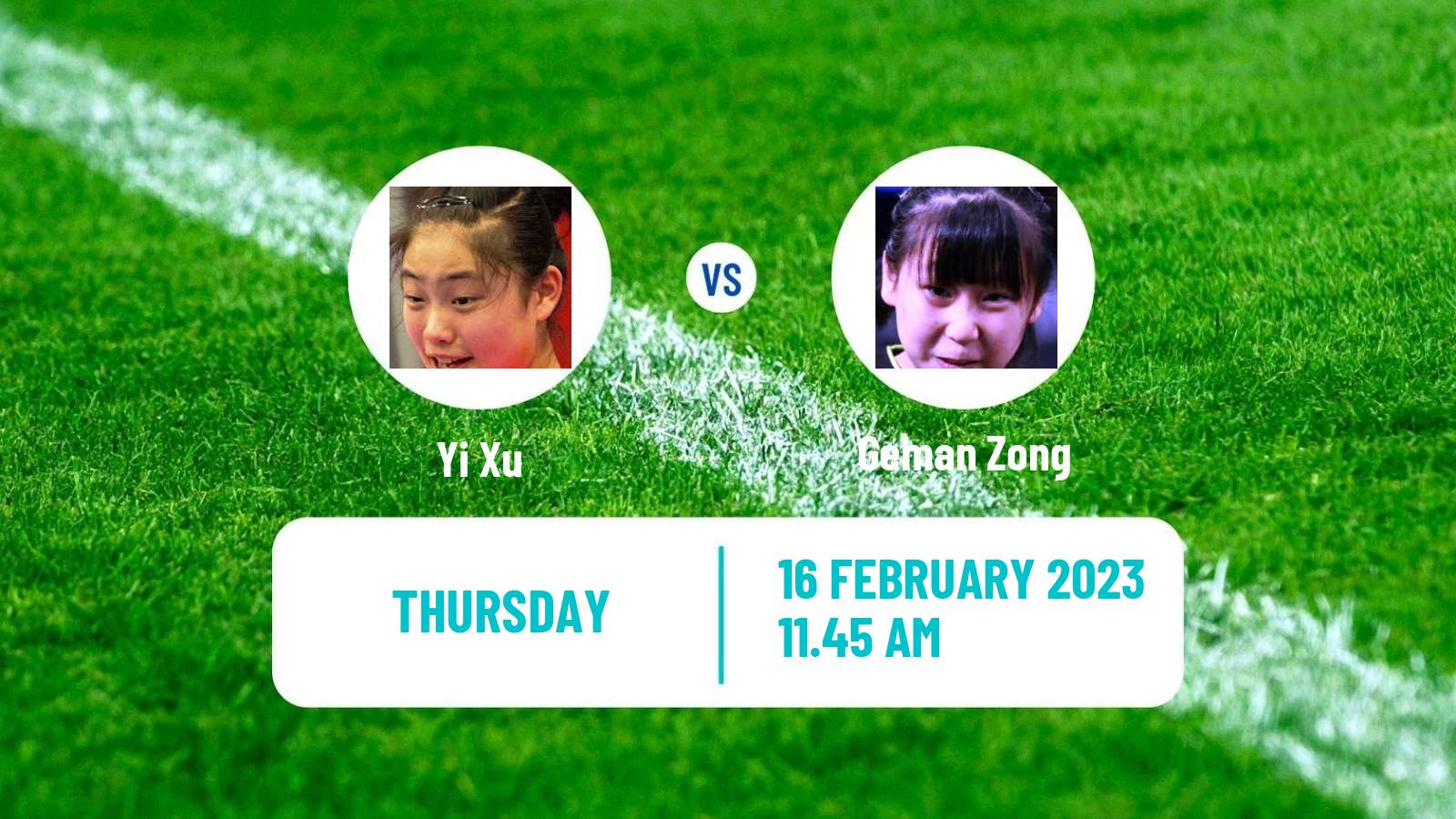 Table tennis Table Tennis Yi Xu - Geman Zong