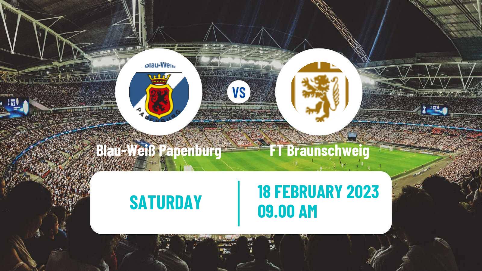 Soccer German Oberliga Niedersachsen Blau-Weiß Papenburg - FT Braunschweig