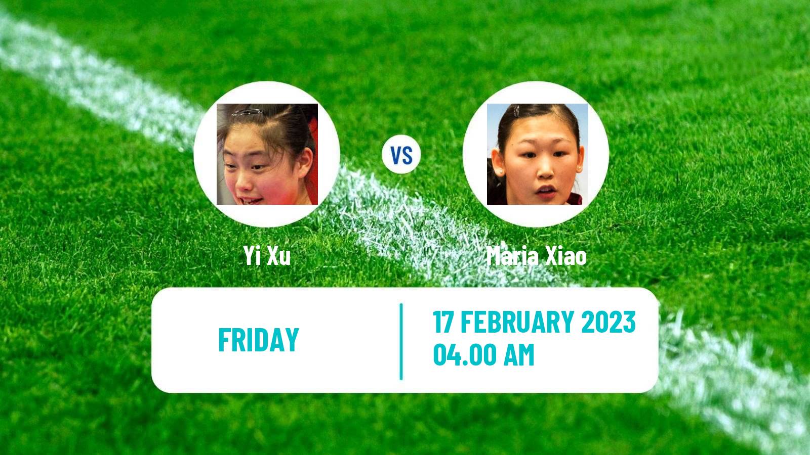 Table tennis Table Tennis Yi Xu - Maria Xiao