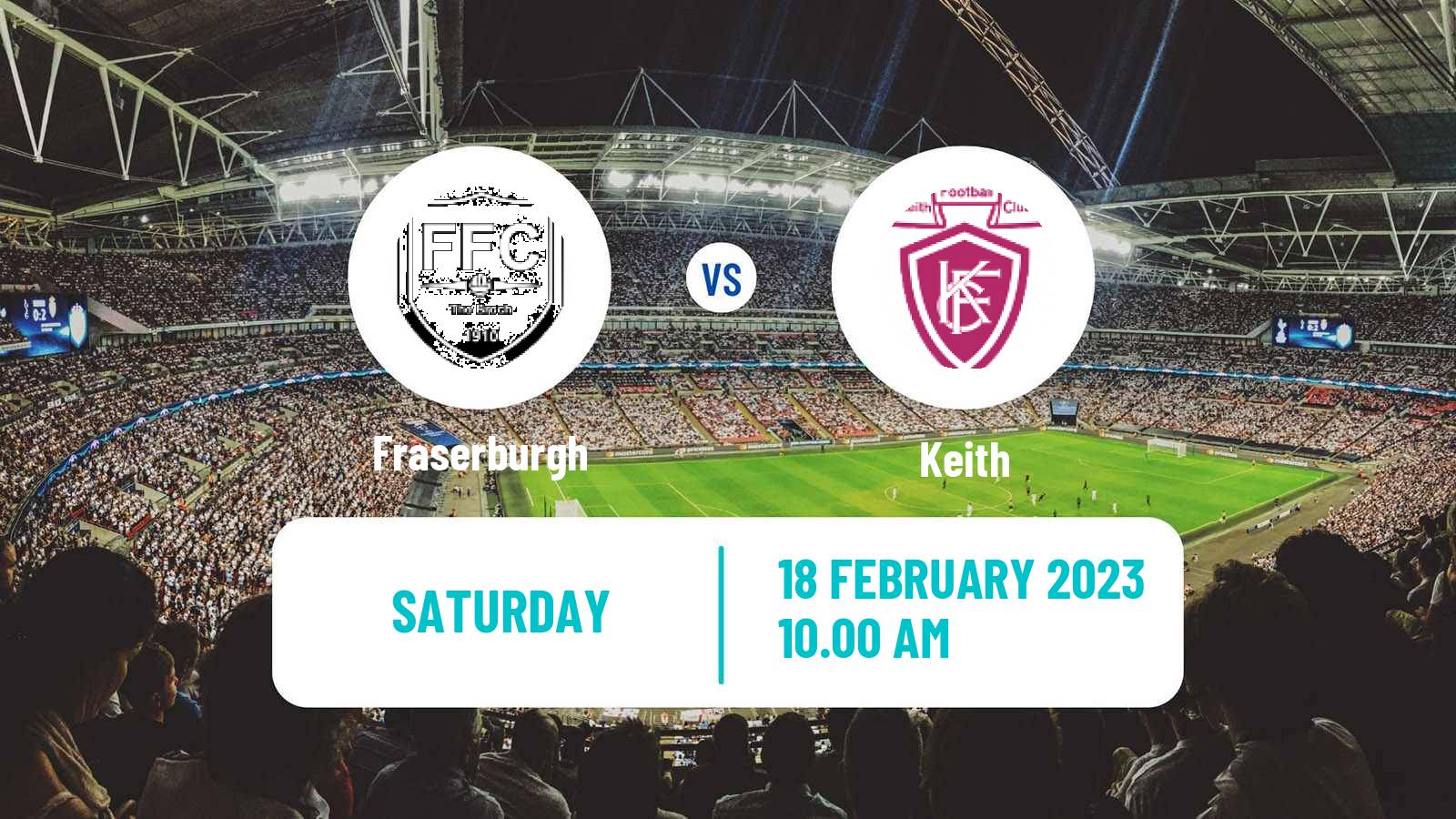 Soccer Scottish Highland League Fraserburgh - Keith