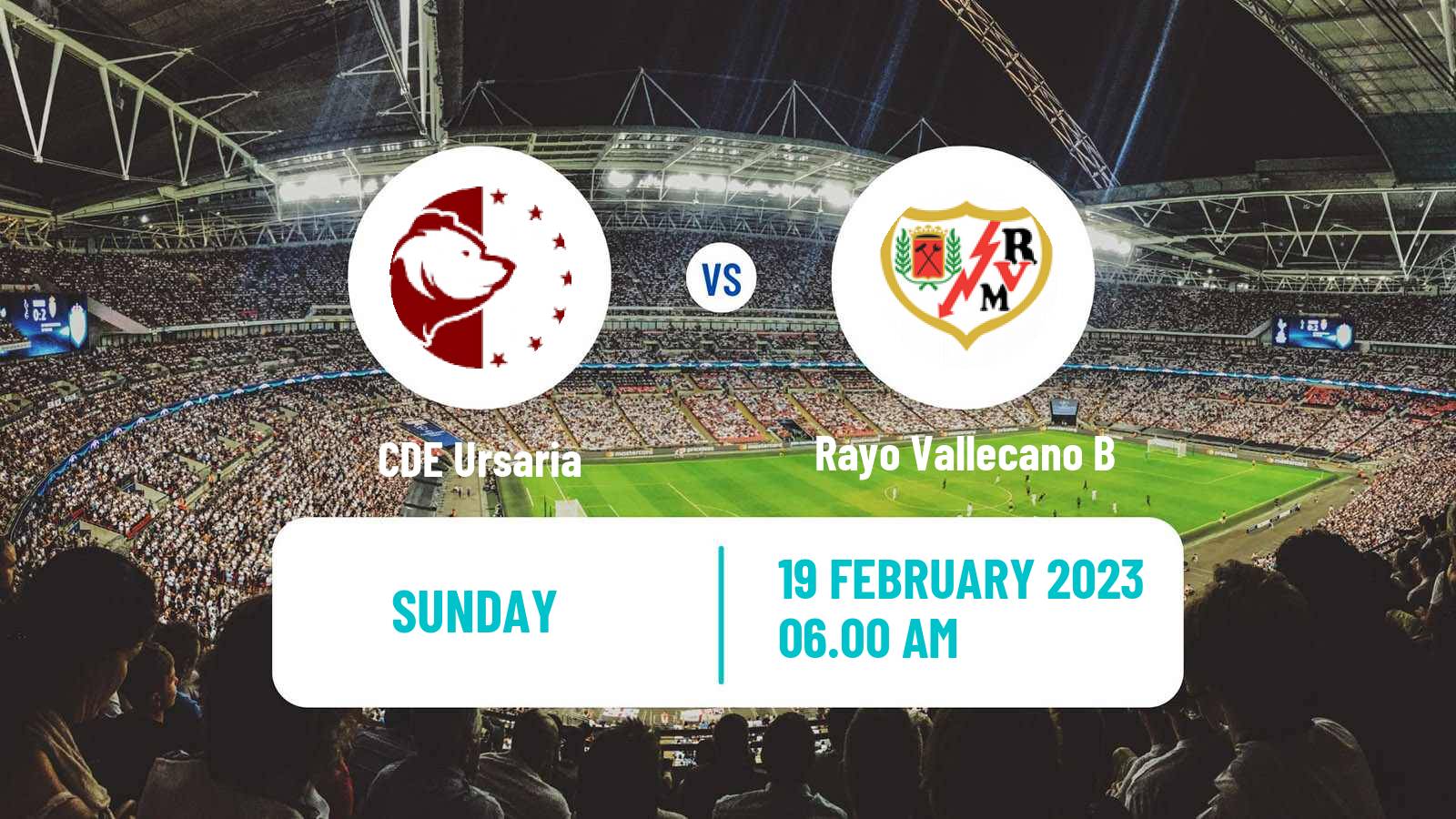 Soccer Spanish Tercera RFEF - Group 7 Ursaria - Rayo Vallecano B