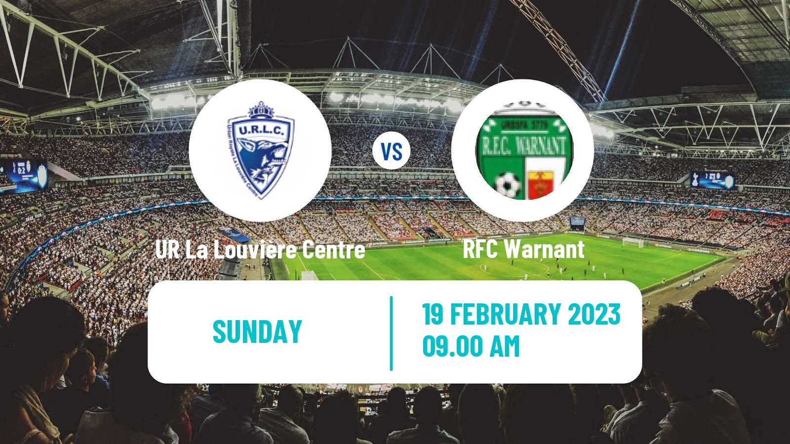 Soccer Belgian Second Amateur Division Group C UR La Louvière Centre - Warnant
