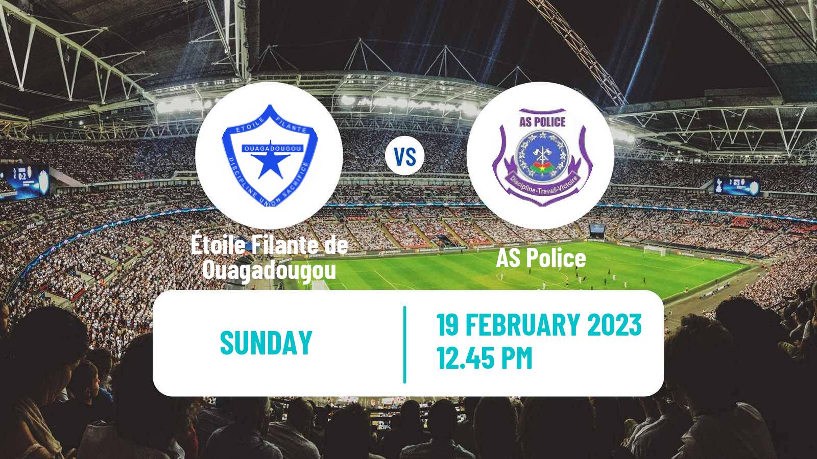 Soccer Burkina Faso Premier League Étoile Filante de Ouagadougou - AS Police
