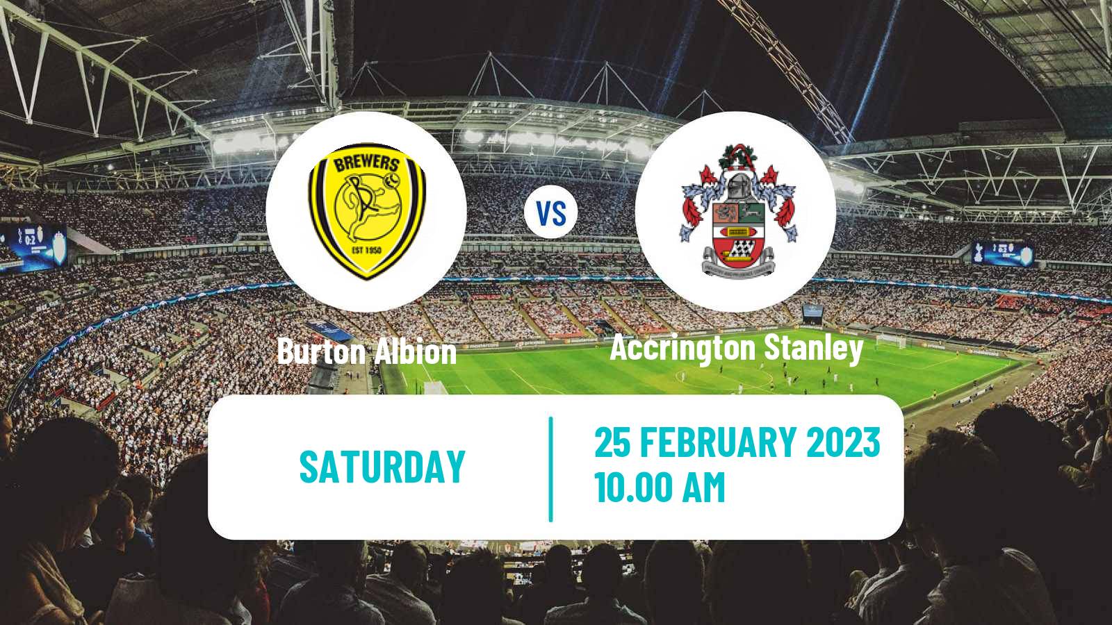 Soccer English League One Burton Albion - Accrington Stanley