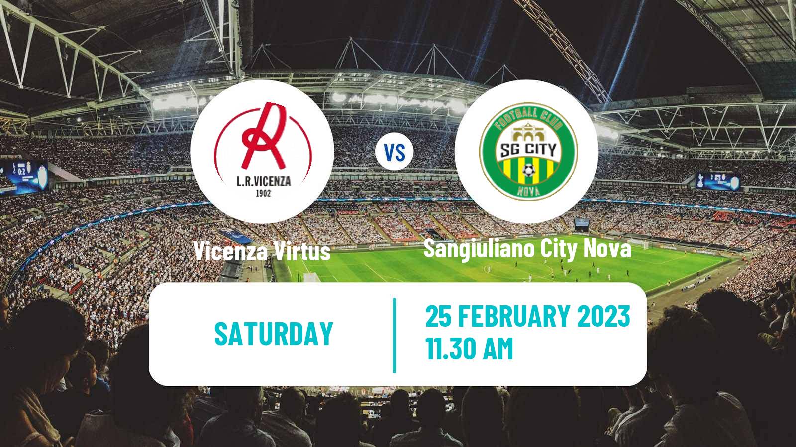 Soccer Italian Serie C Group A Vicenza Virtus - Sangiuliano City Nova