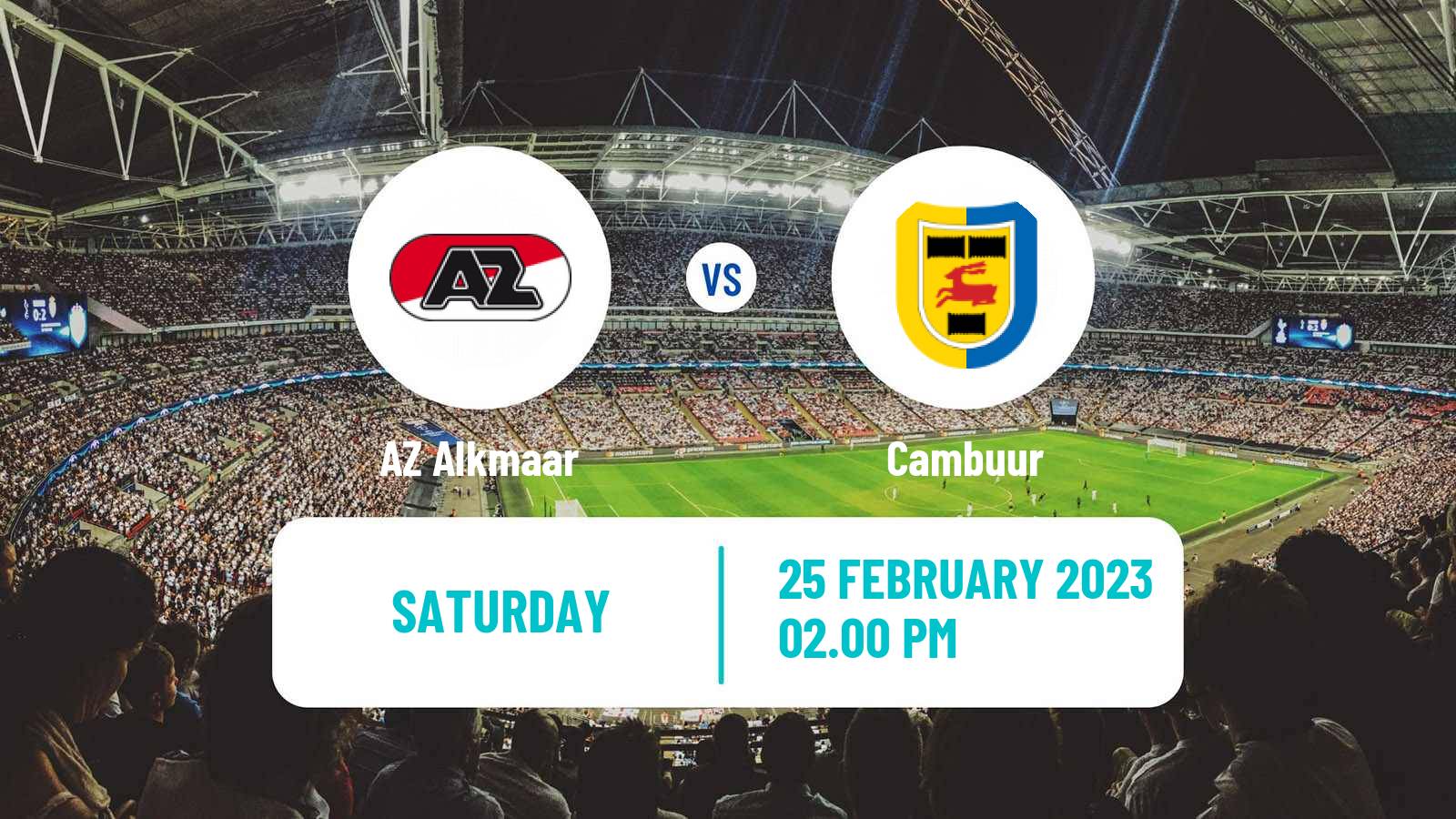 Soccer Dutch Eredivisie AZ Alkmaar - Cambuur