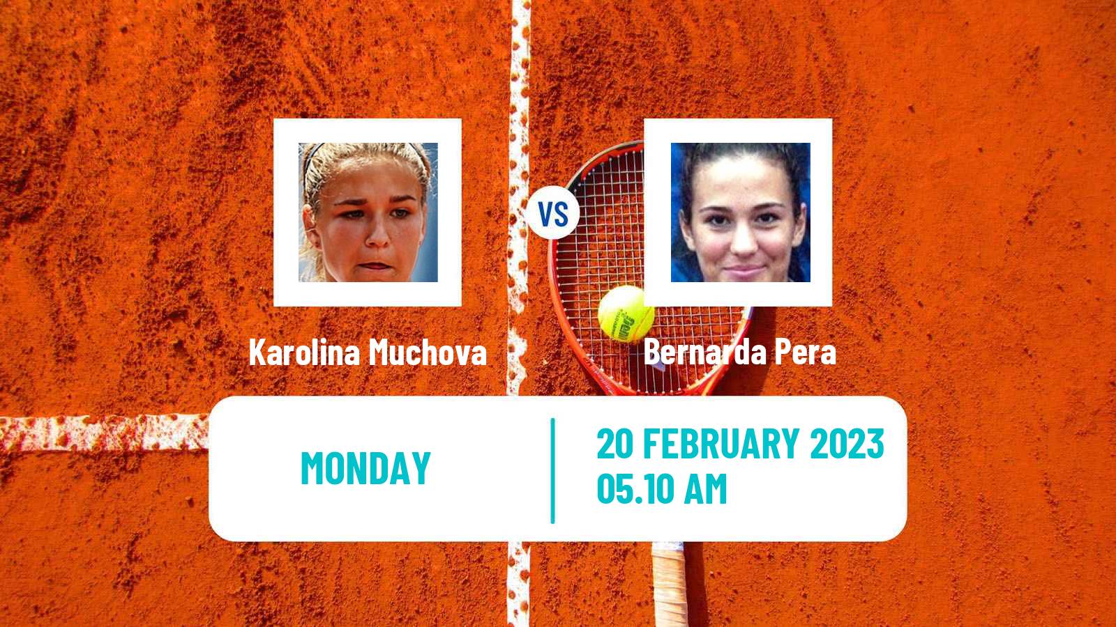 Tennis WTA Dubai Karolina Muchova - Bernarda Pera