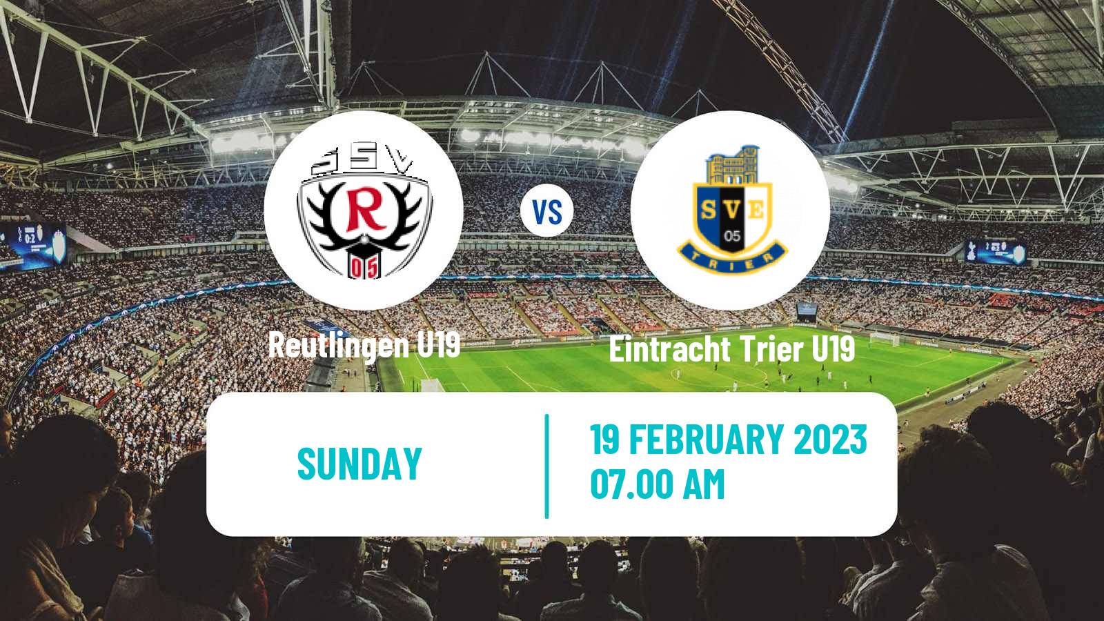 Soccer German Junioren Bundesliga South Reutlingen U19 - Eintracht Trier U19