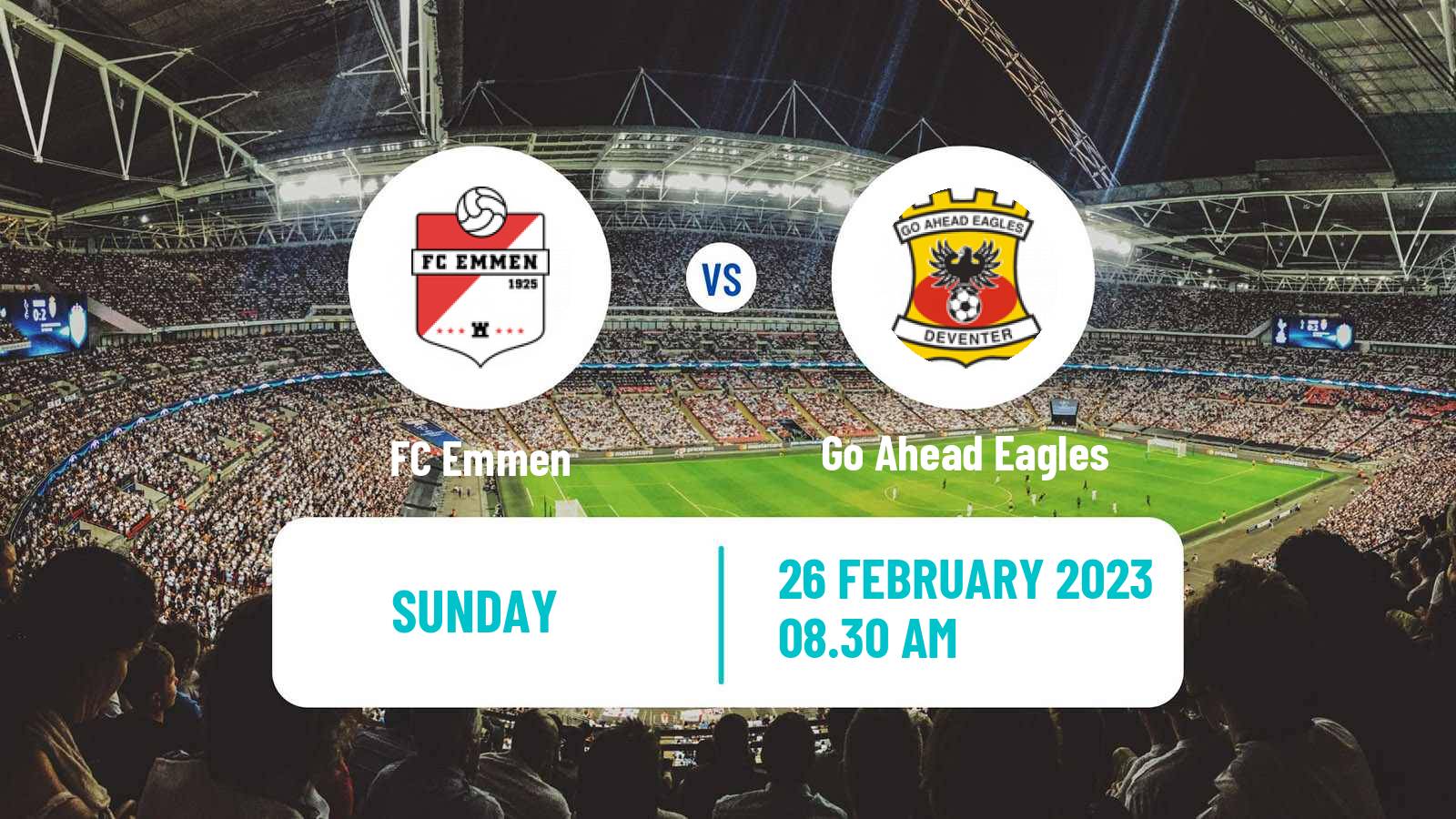 Soccer Dutch Eredivisie Emmen - Go Ahead Eagles