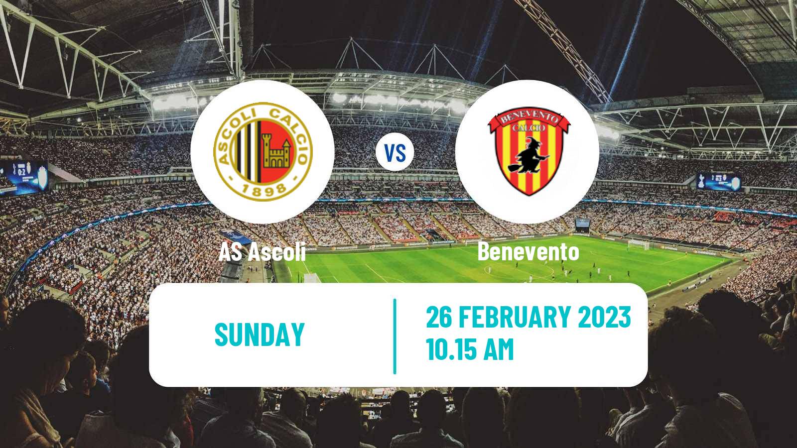 Soccer Italian Serie B Ascoli - Benevento