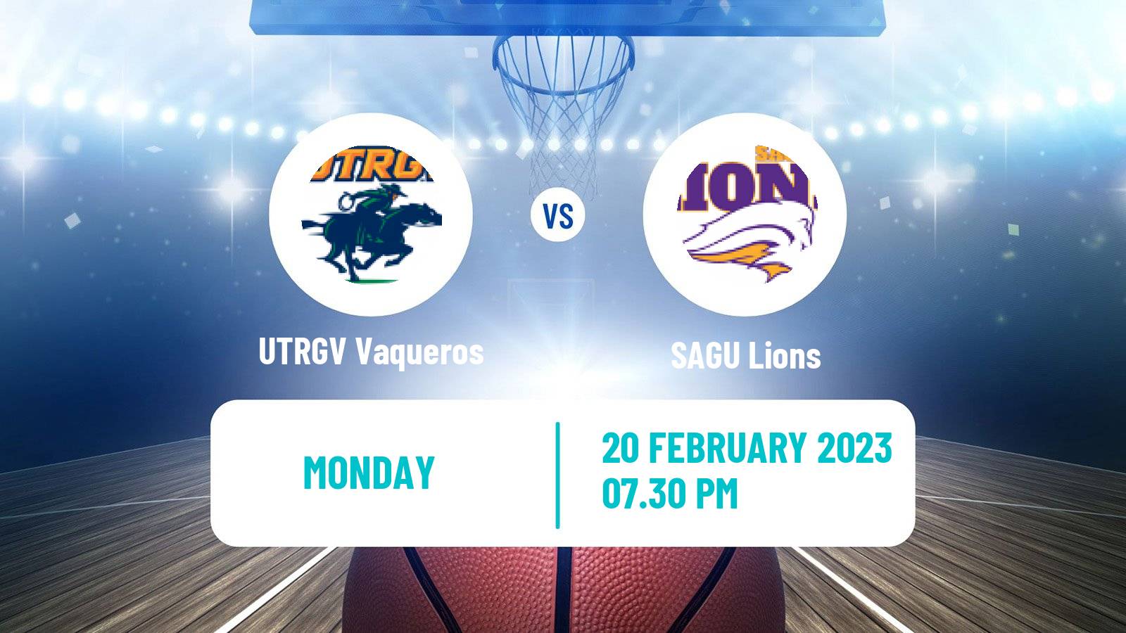 Basketball NCAA College Basketball UTRGV Vaqueros - SAGU Lions