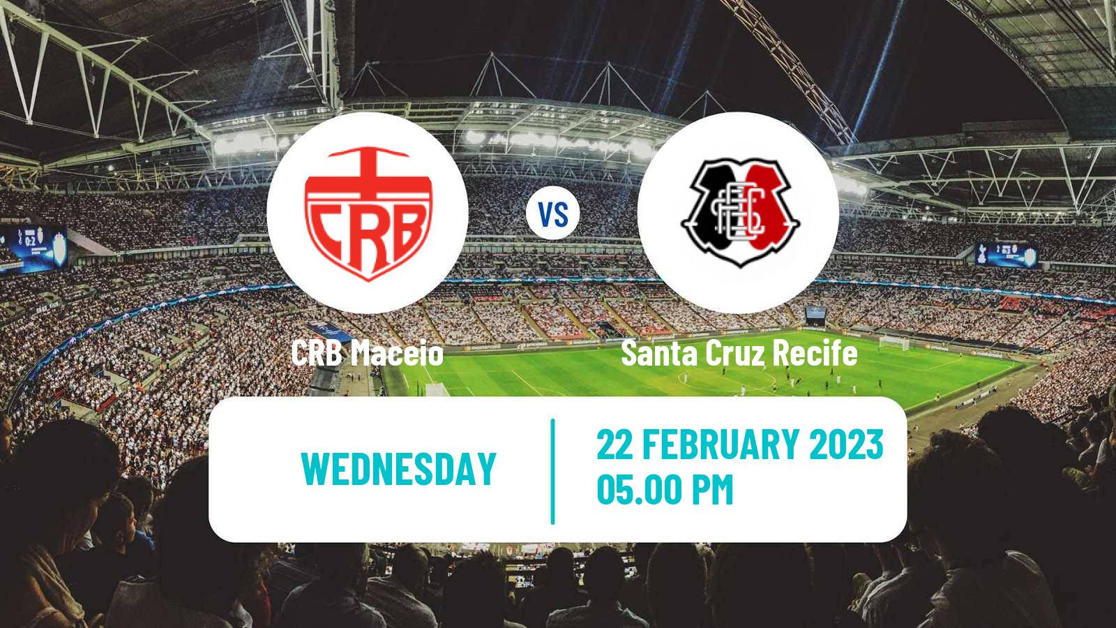Soccer Brazilian Copa do Nordeste CRB Maceio - Santa Cruz Recife
