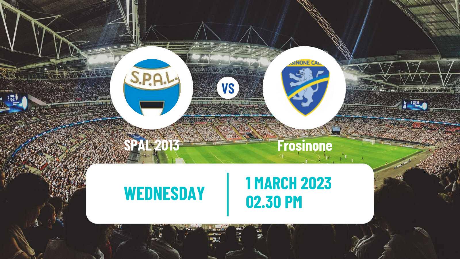 Soccer Italian Serie B SPAL - Frosinone