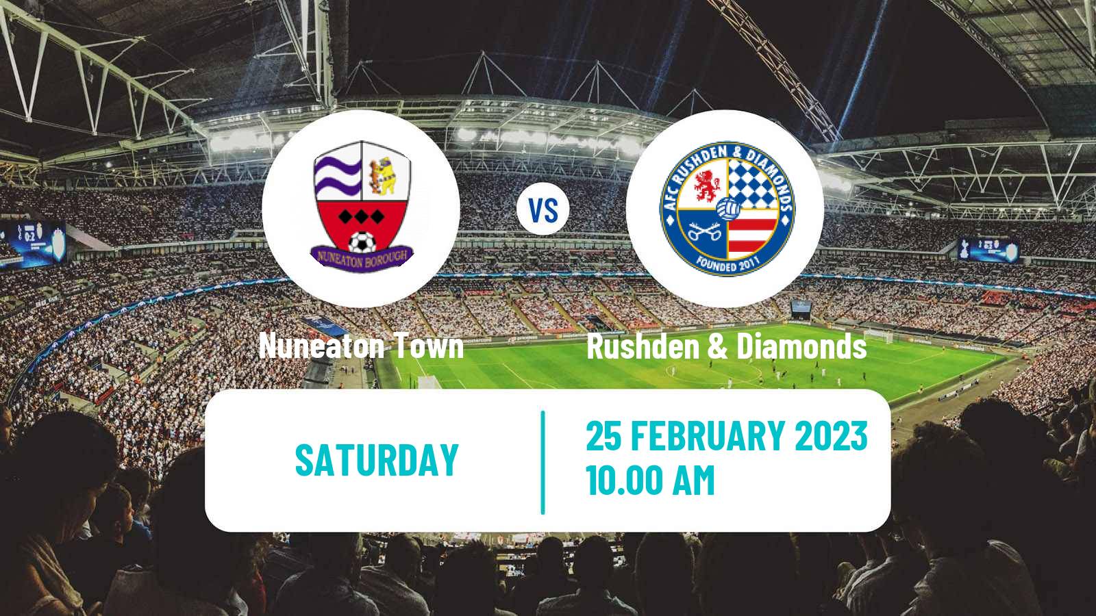 Soccer English Southern League Central Division Nuneaton Town - Rushden & Diamonds