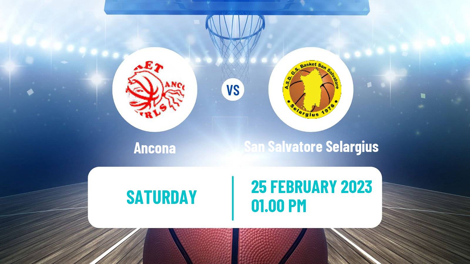 Basketball Italian Serie A2 South Basketball Women Ancona - San Salvatore Selargius