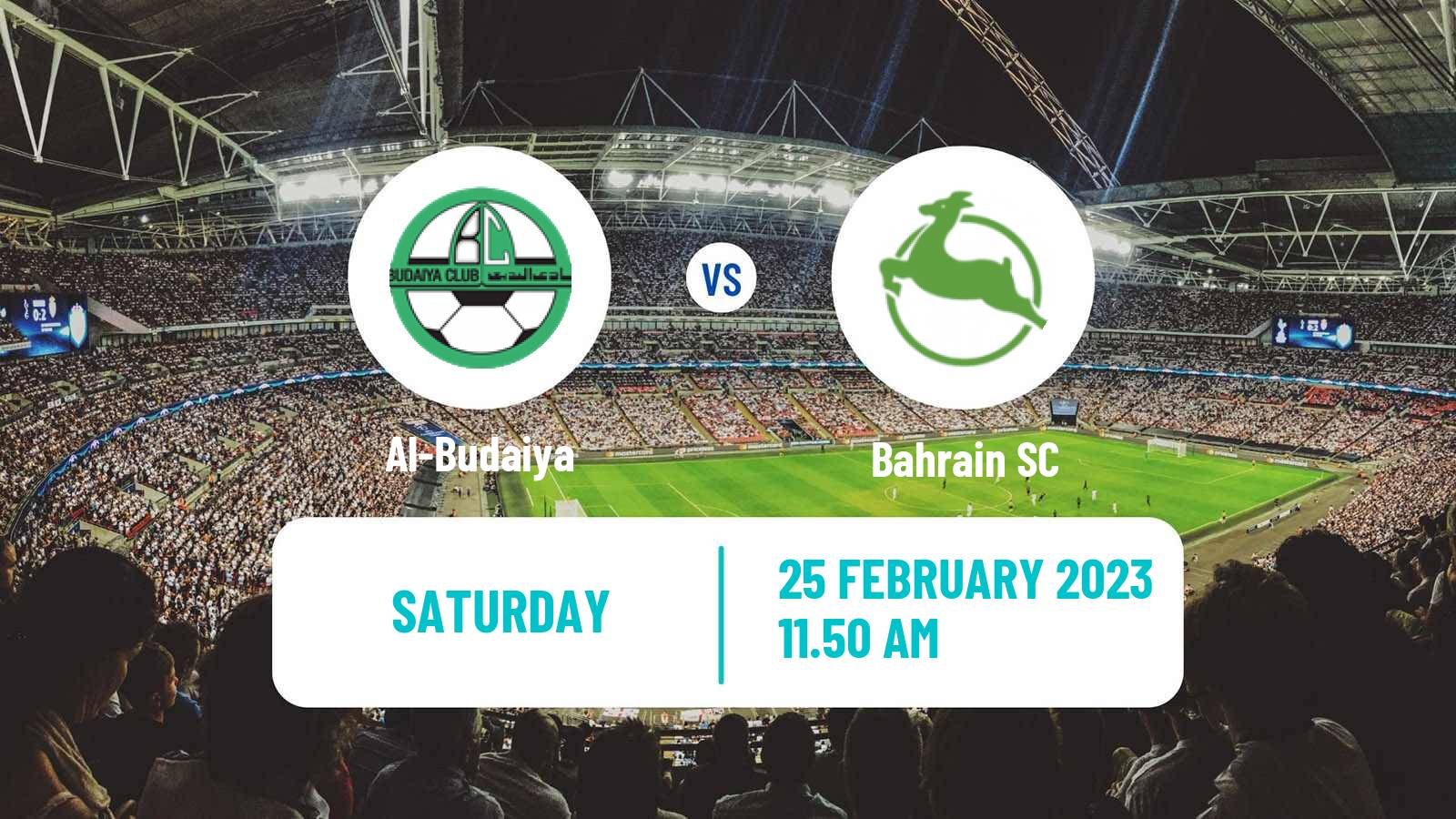 Soccer Bahraini Premier League Al-Budaiya - Bahrain SC