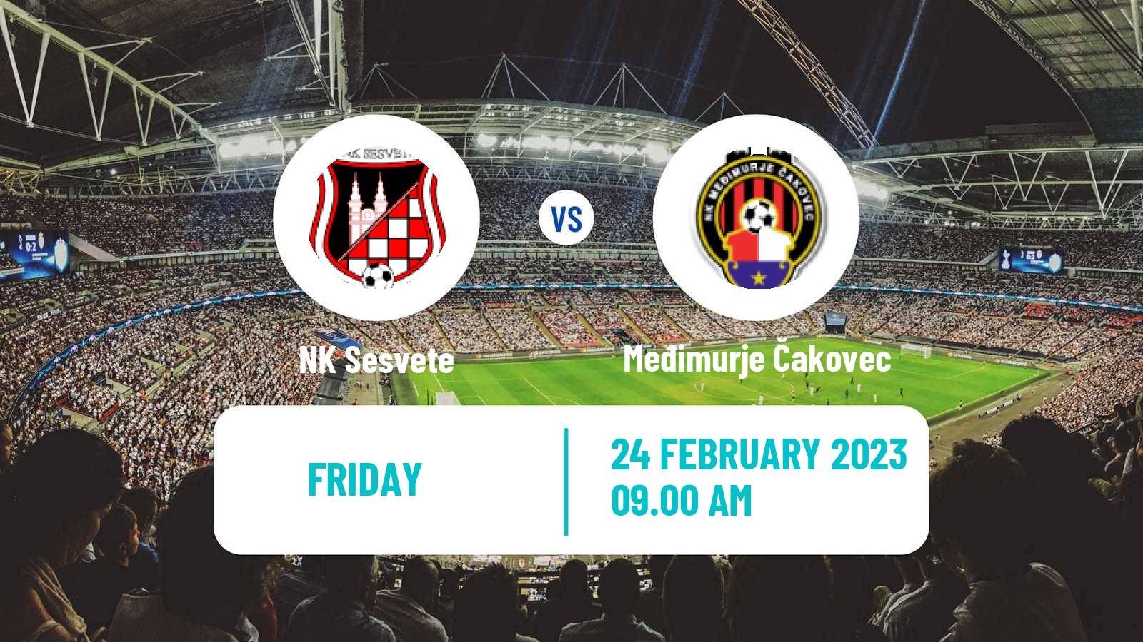 Soccer Croatian Druga NL Sesvete - Međimurje Čakovec
