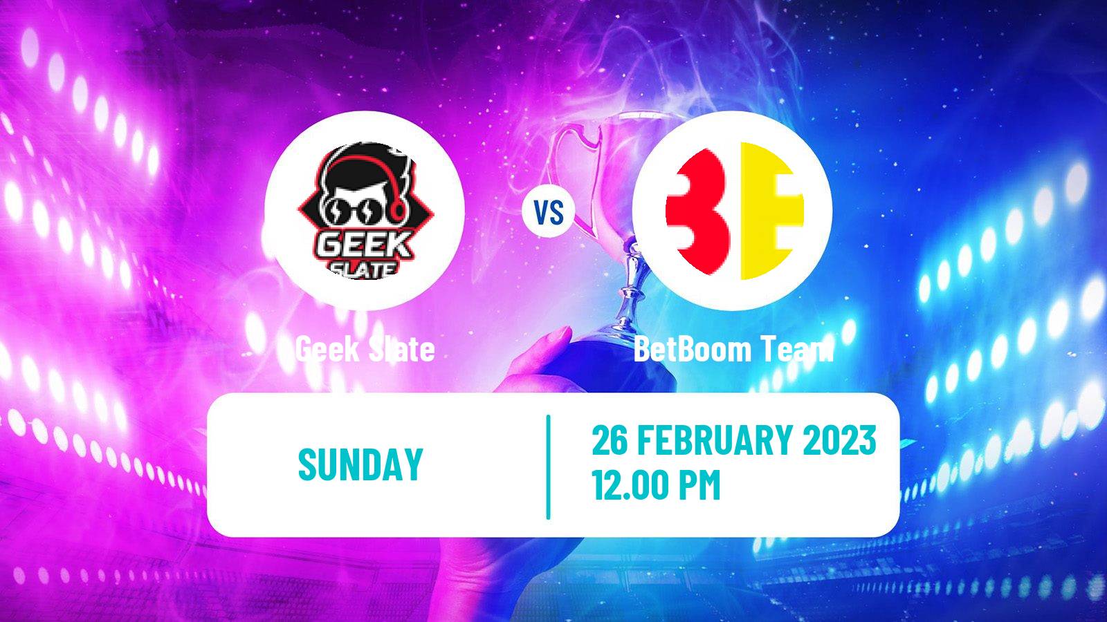 Esports eSports Geek Slate - BetBoom Team
