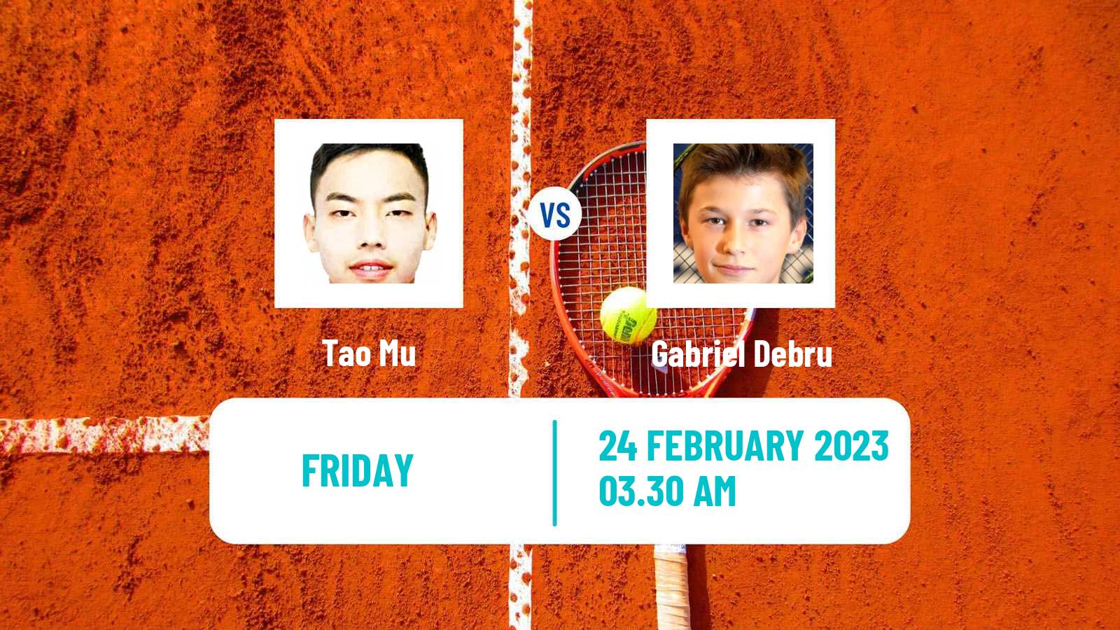 Tennis ITF Tournaments Tao Mu - Gabriel Debru