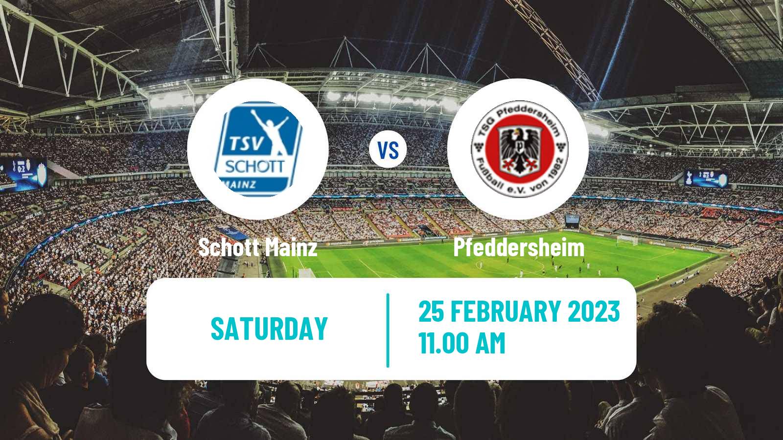 Soccer German Oberliga Rheinland-Pfalz/Saar Schott Mainz - Pfeddersheim