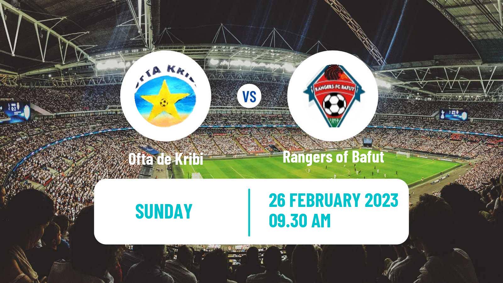 Soccer Cameroon Elite Two Ofta de Kribi - Rangers of Bafut