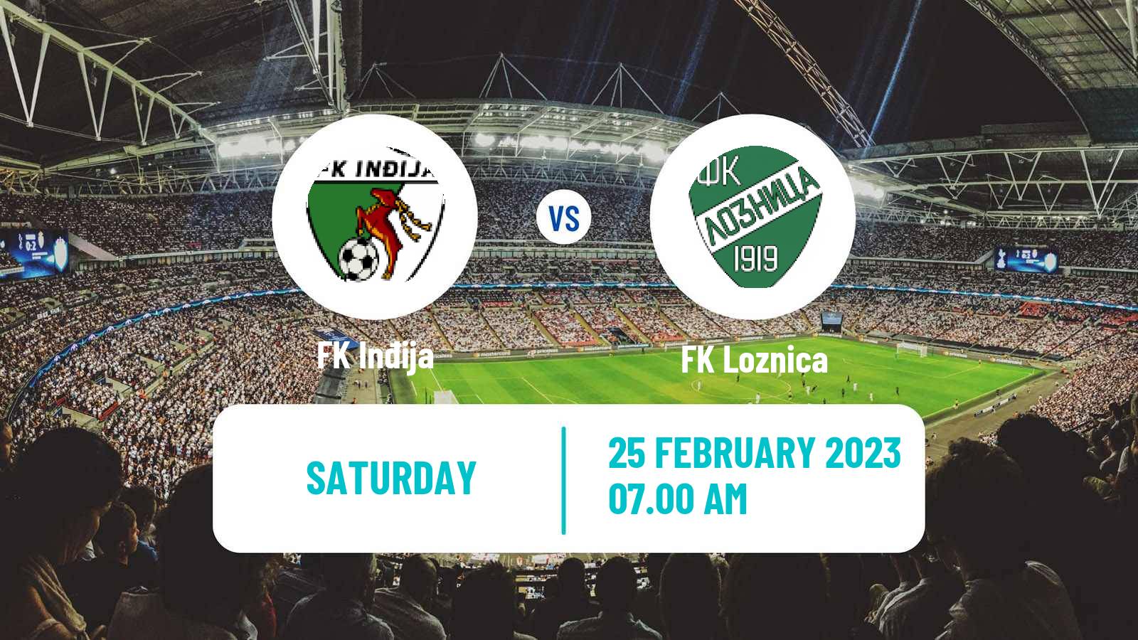 Soccer Serbian Prva Liga Inđija - Loznica