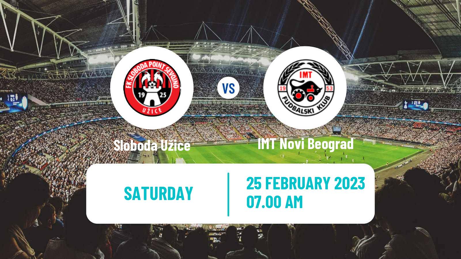 Soccer Serbian Prva Liga Sloboda Užice - IMT Novi Beograd