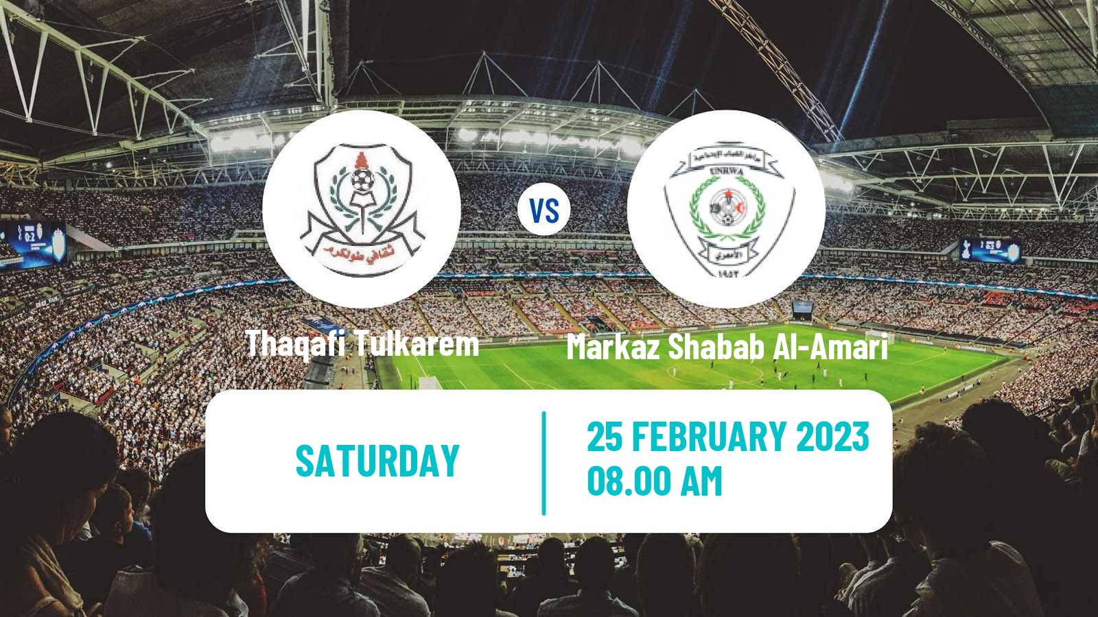 Soccer Palestinian Premier League Thaqafi Tulkarem - Markaz Shabab Al-Am'ari