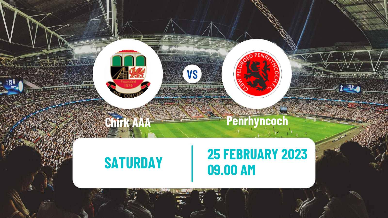 Soccer Welsh Cymru North Chirk AAA - Penrhyncoch