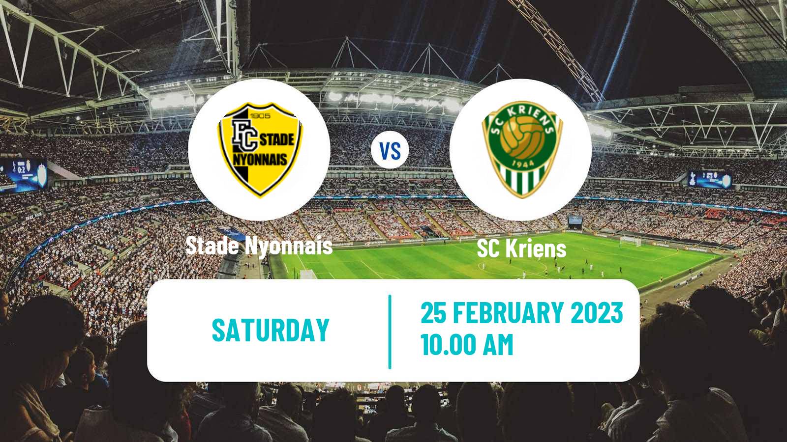 Soccer Swiss Promotion League Stade Nyonnais - Kriens