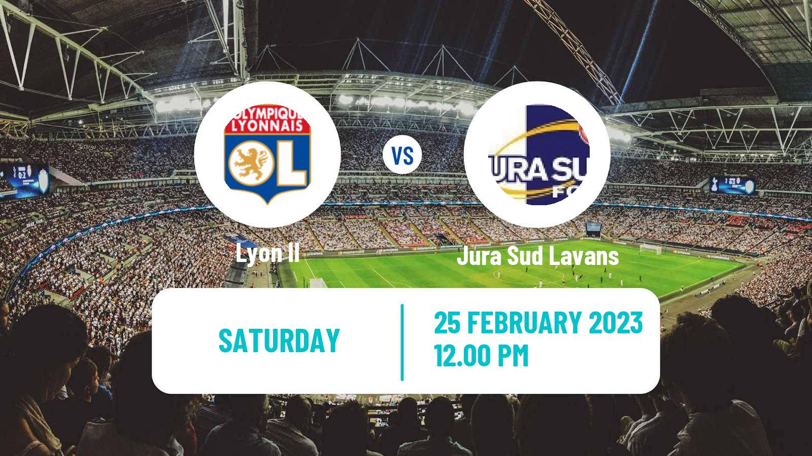 Soccer French National 2 - Group C Lyon II - Jura Sud Lavans