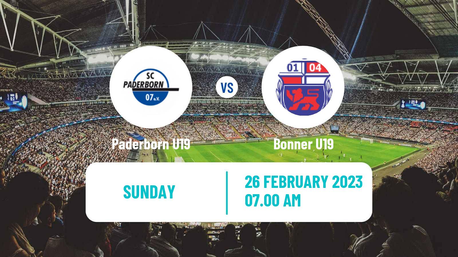 Soccer German Junioren Bundesliga West Paderborn U19 - Bonner U19