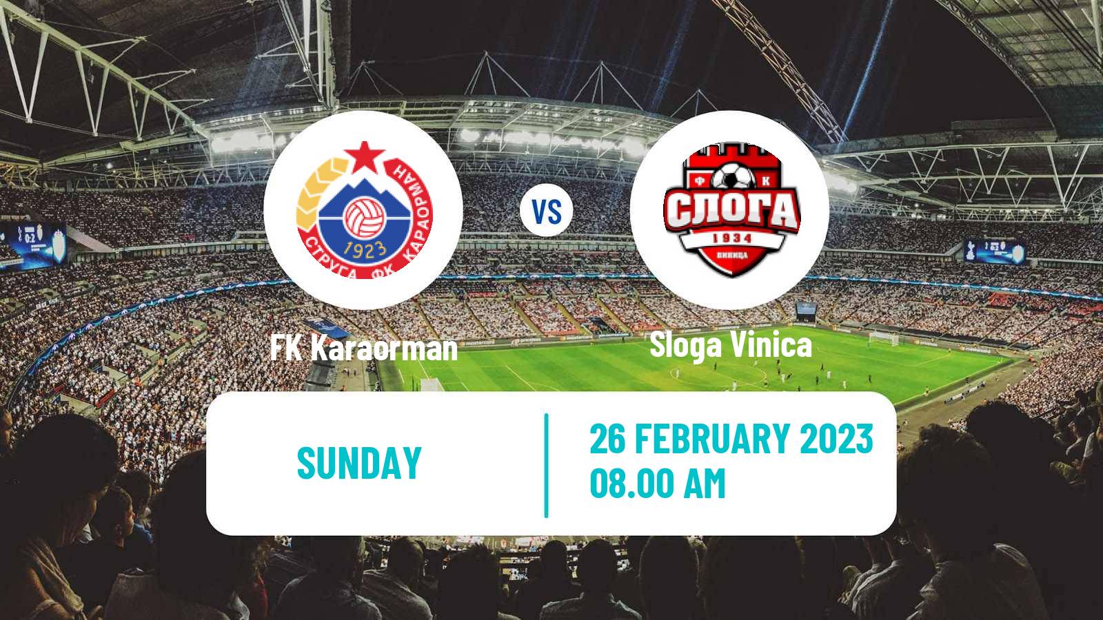 Soccer North Macedonian 2 MFL Karaorman - Sloga Vinica