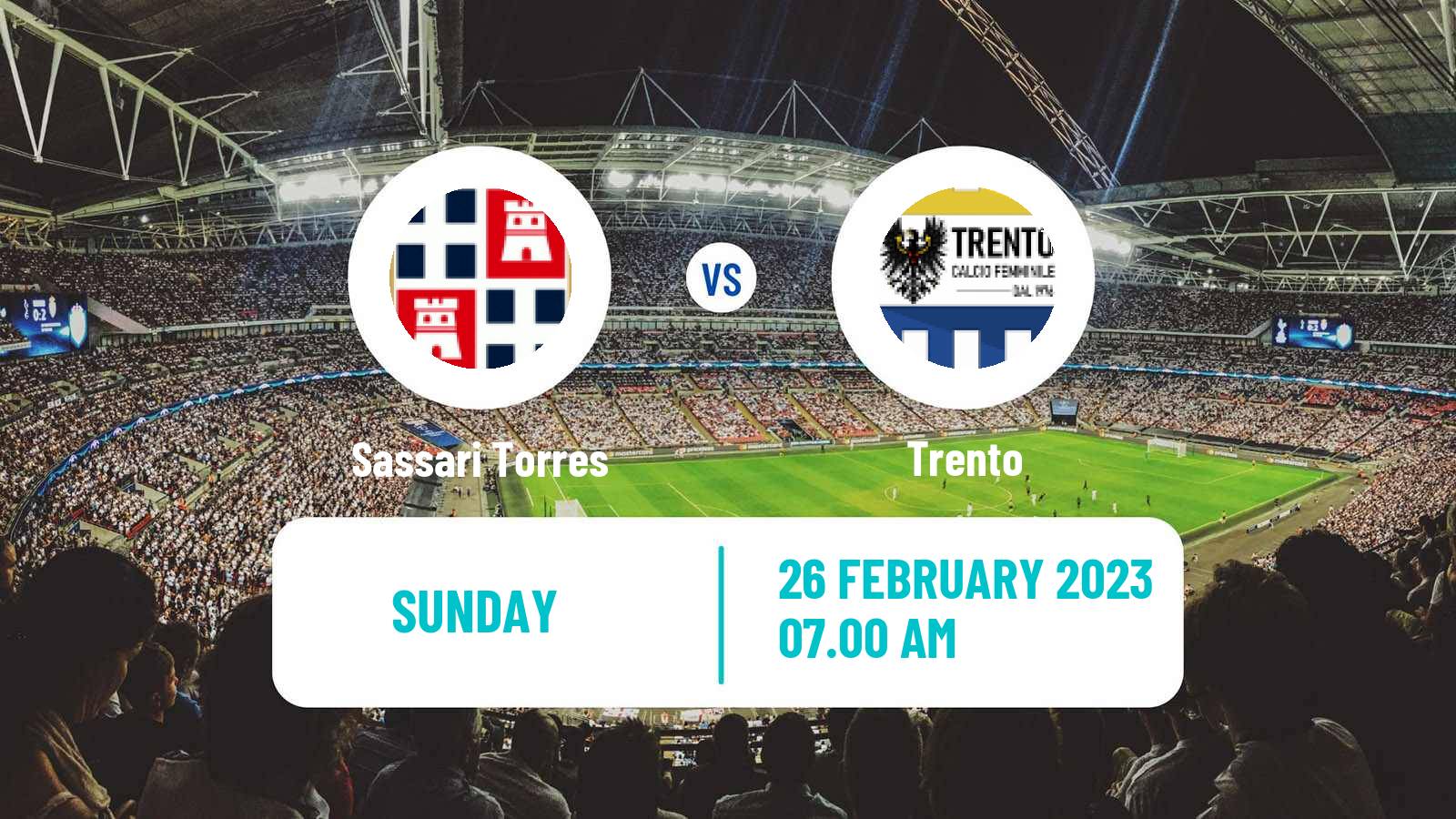 Soccer Italian Serie B Women Sassari Torres - Trento
