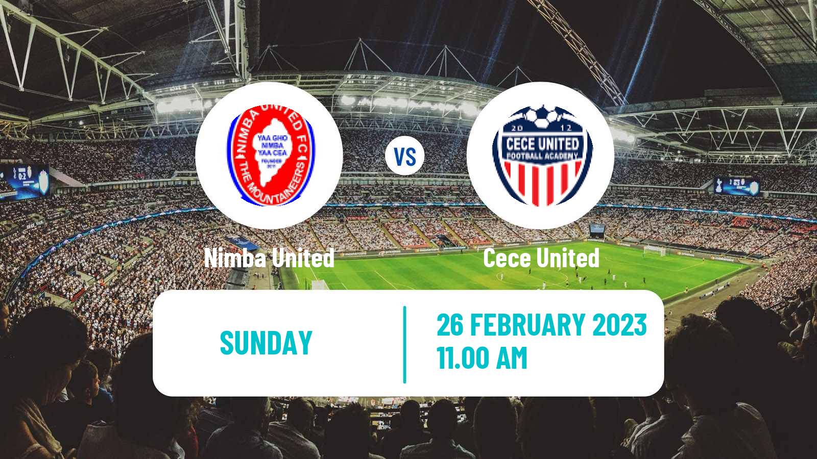 Soccer Liberian First Division Nimba United - Cece United