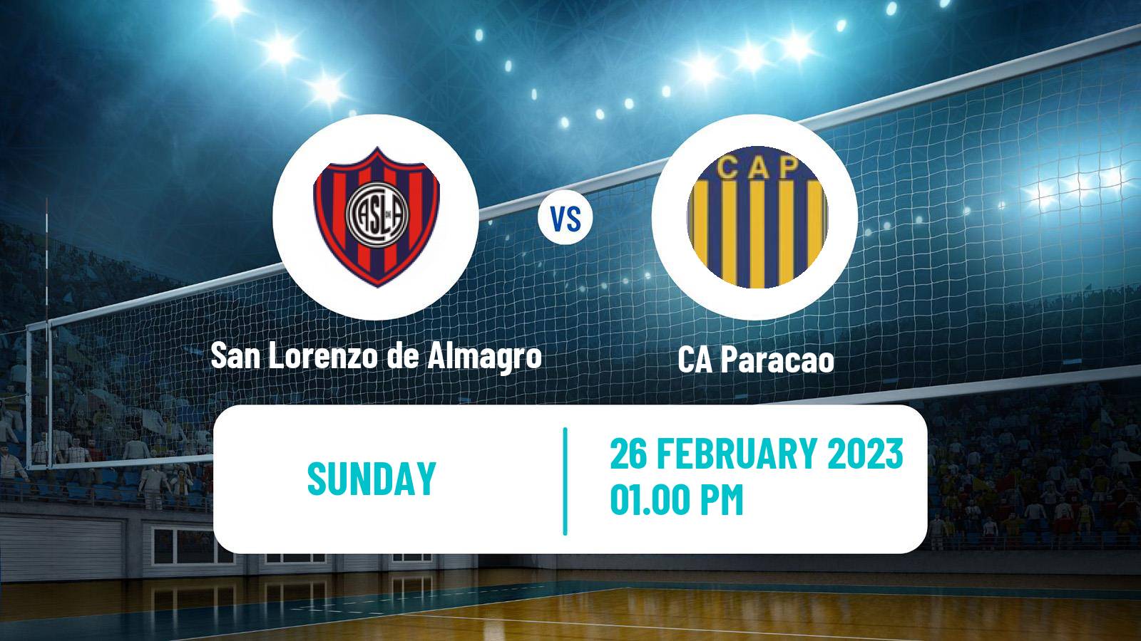 Volleyball Argentinian LVA Volleyball San Lorenzo de Almagro - Paracao