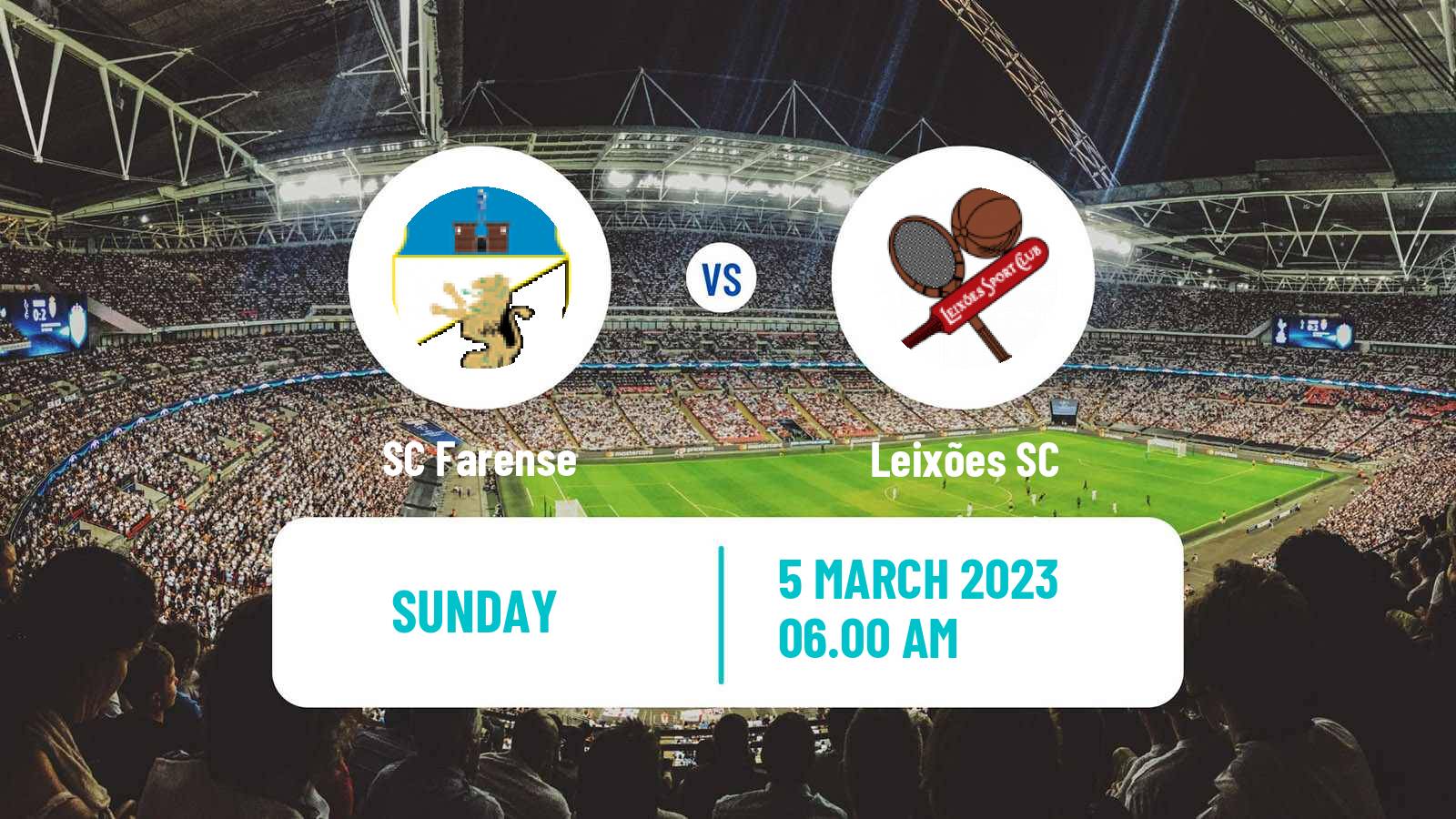 Soccer Portuguese Liga 2 Farense - Leixões
