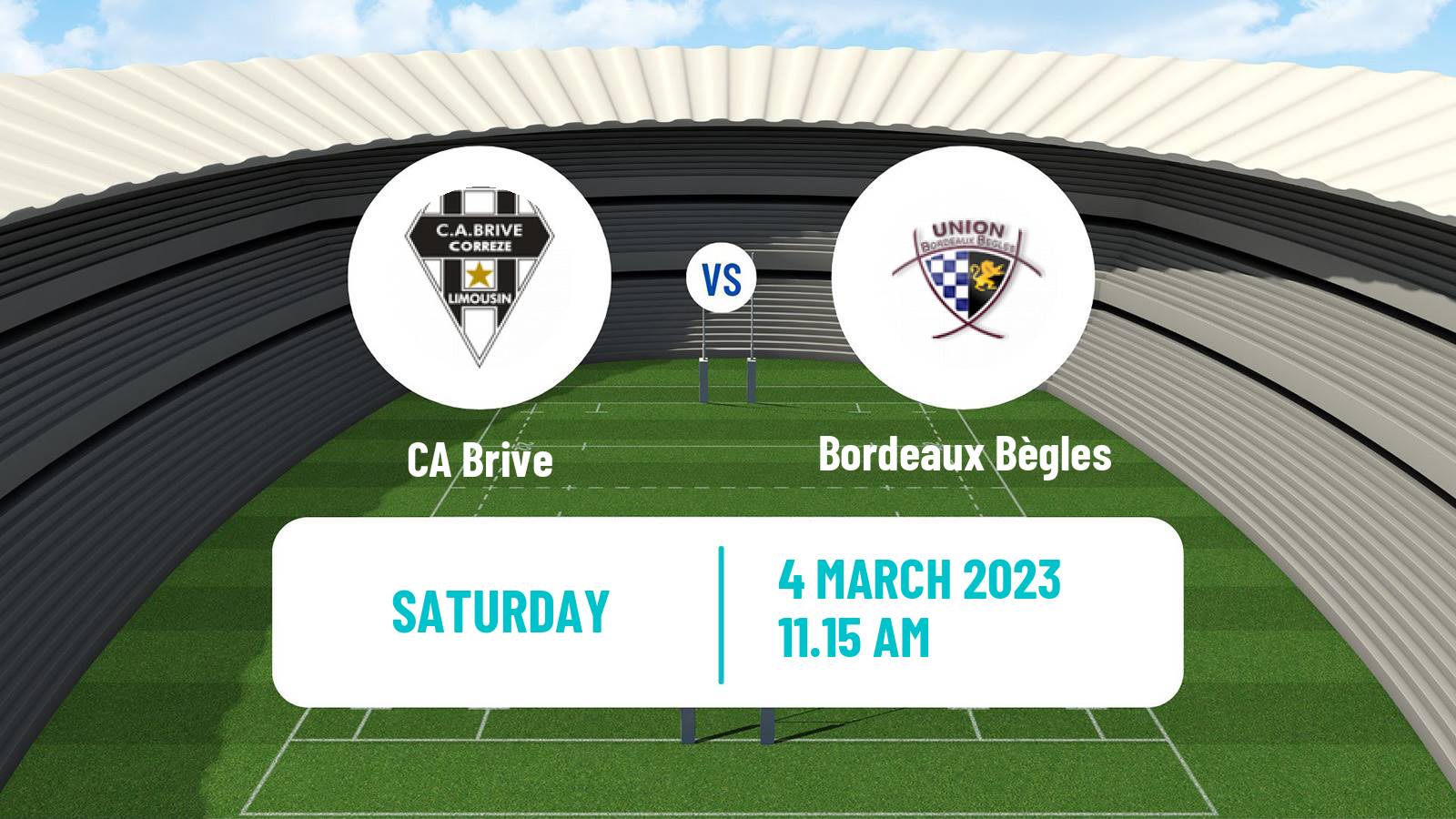 Rugby union French Top 14 Brive - Bordeaux Bègles