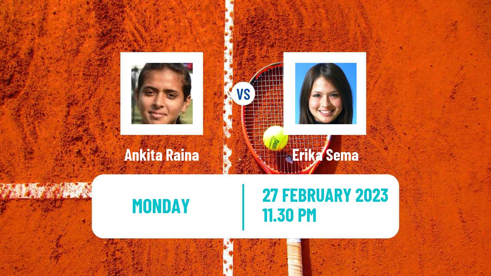 Tennis ITF Tournaments Ankita Raina - Erika Sema