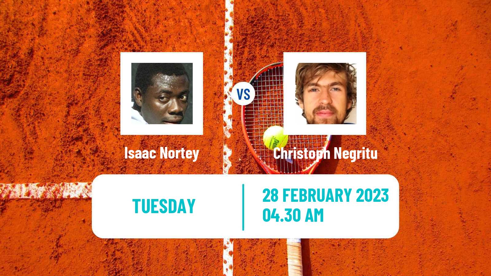 Tennis ITF Tournaments Isaac Nortey - Christoph Negritu
