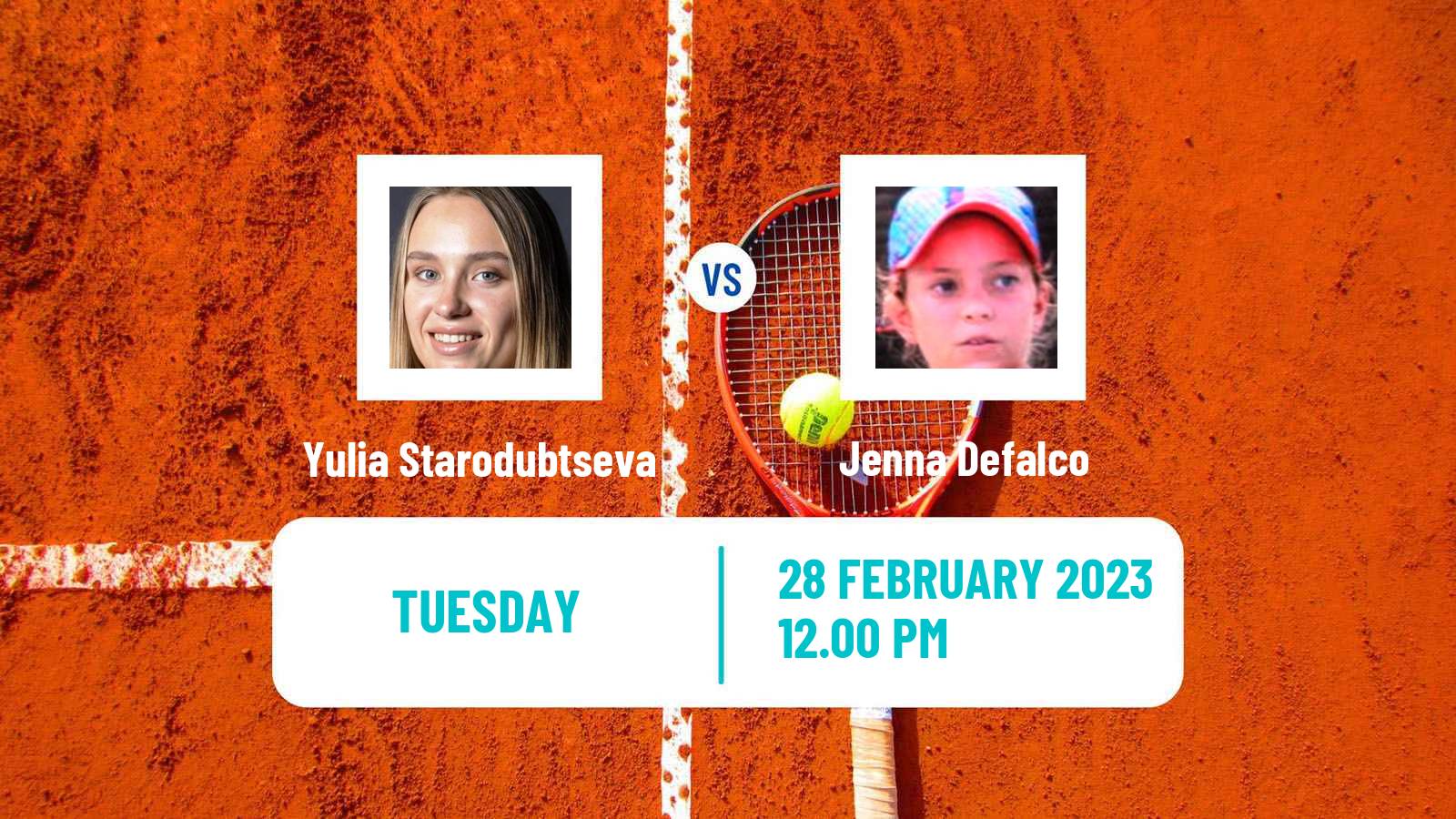 Tennis ITF Tournaments Yulia Starodubtseva - Jenna Defalco