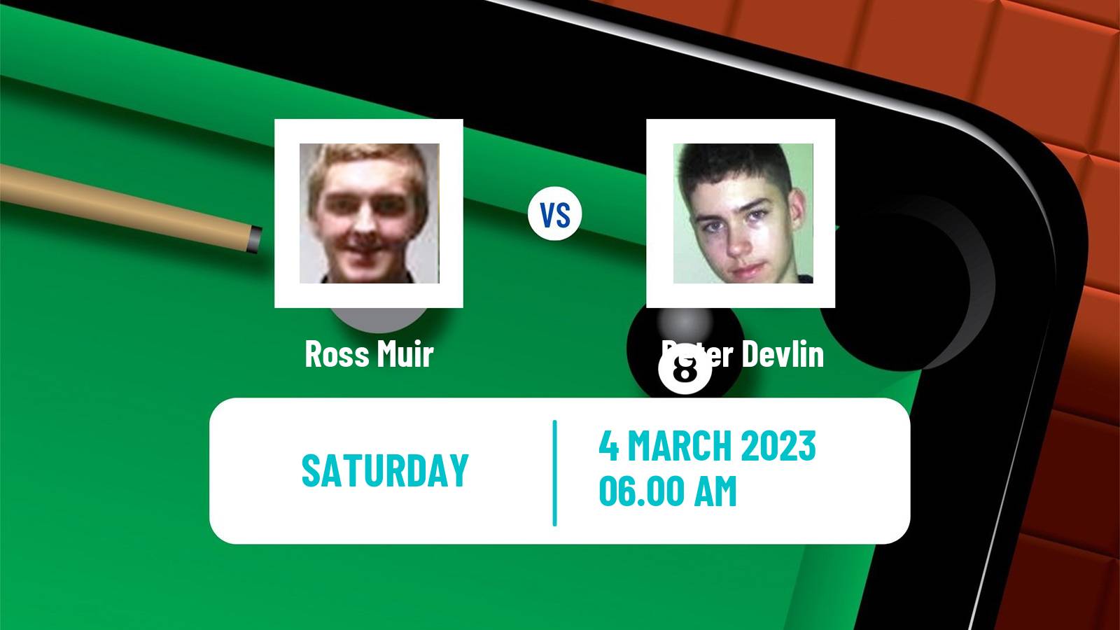 Snooker Snooker Ross Muir - Peter Devlin